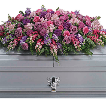 Lavender Tribute Casket Spray